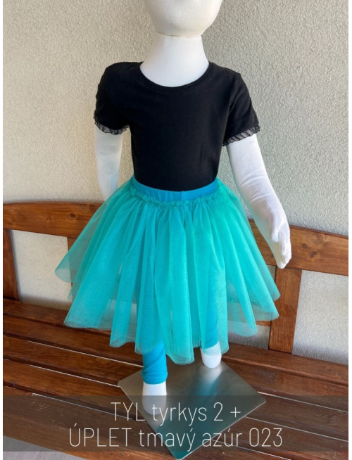 Úpletové legíny s tylovou sukňou