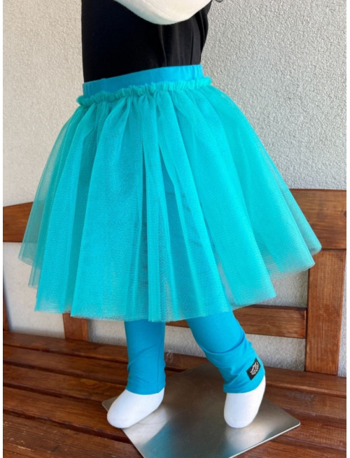 Úpletové legíny s tylovou sukňou