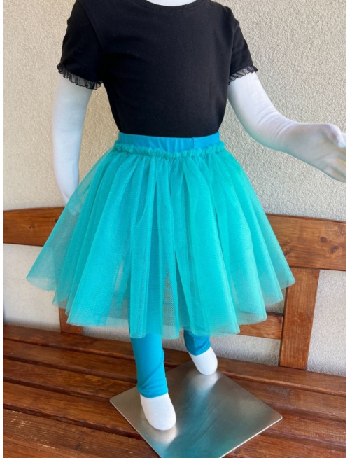 Úpletové legíny s tylovou sukňou