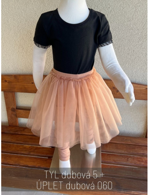 Úpletové legíny s tylovou sukňou