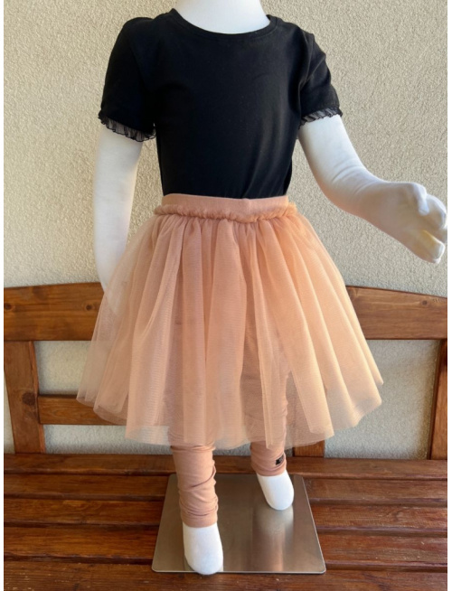 Úpletové legíny s tylovou sukňou