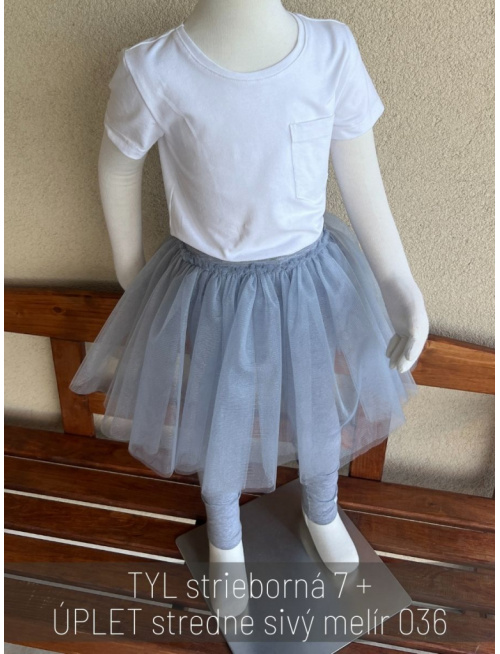 Úpletové legíny s tylovou sukňou