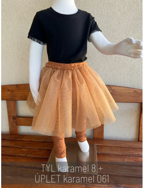 Úpletové legíny s tylovou sukňou