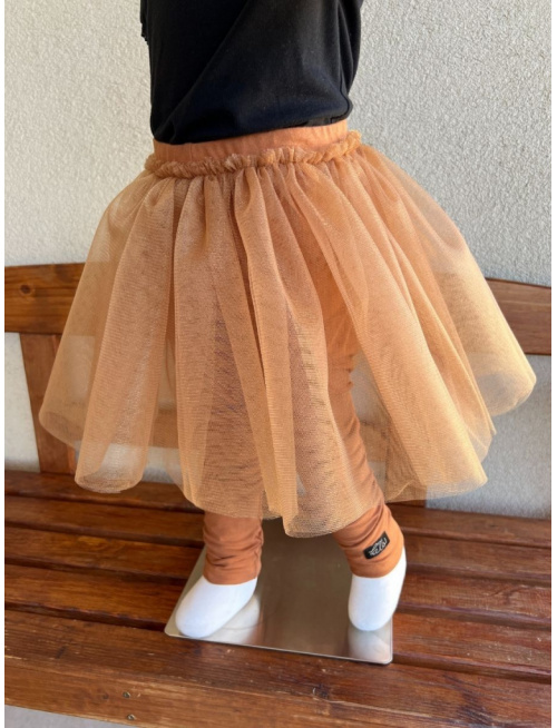 Úpletové legíny s tylovou sukňou