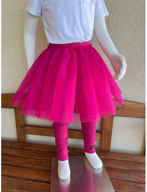 Úpletové legíny s tylovou sukňou