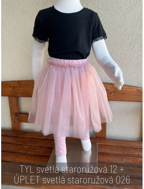 Úpletové legíny s tylovou sukňou