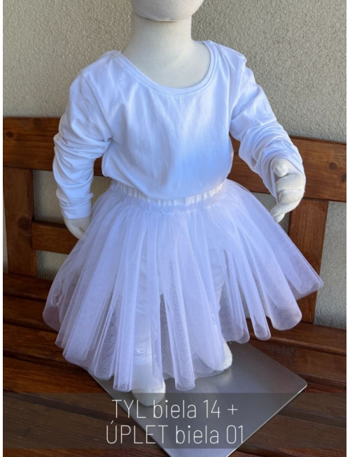 Úpletové legíny s tylovou sukňou