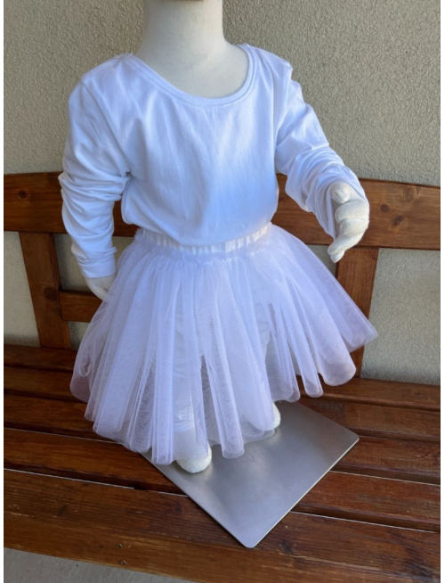 Úpletové legíny s tylovou sukňou