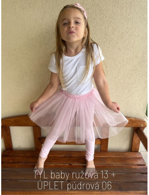 Úpletové legíny s tylovou sukňou