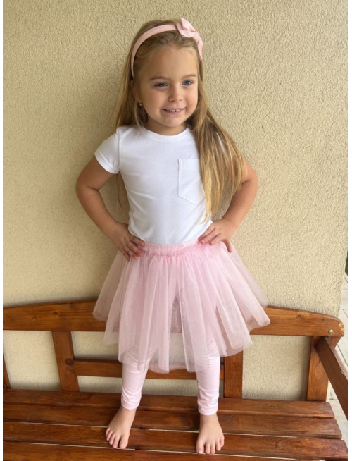 Úpletové legíny s tylovou sukňou