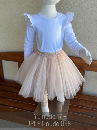 Úpletové legíny s tylovou sukňou