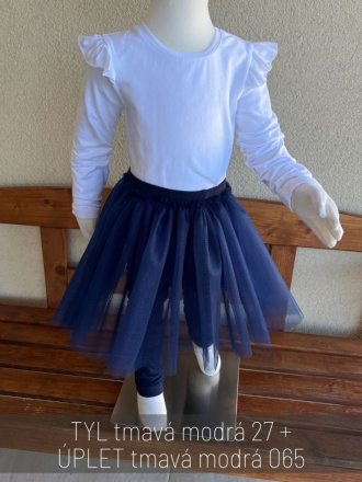 Úpletové legíny s tylovou sukňou