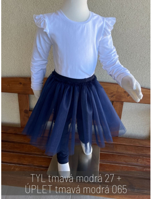 Úpletové legíny s tylovou sukňou