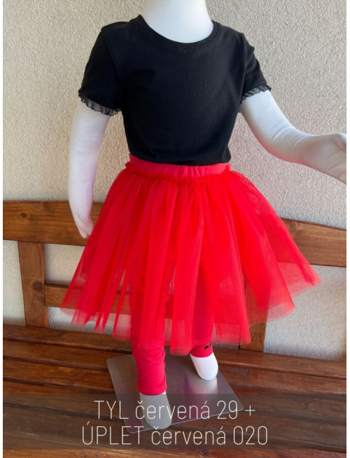 Úpletové legíny s tylovou sukňou