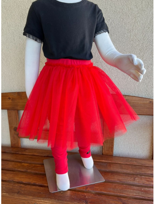 Úpletové legíny s tylovou sukňou