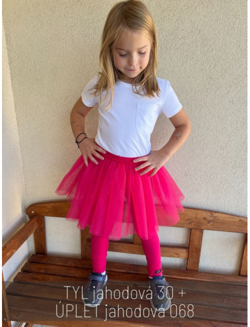 Úpletové legíny s tylovou sukňou