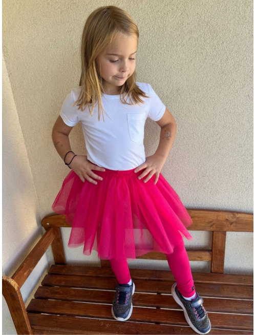 Úpletové legíny s tylovou sukňou