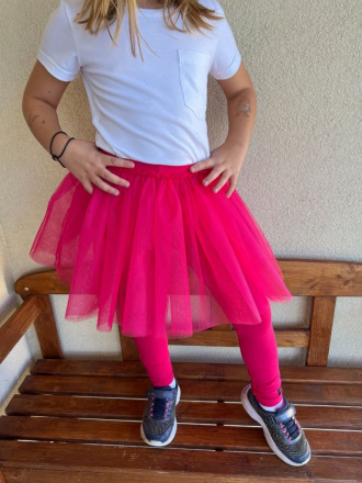 Úpletové legíny s tylovou sukňou