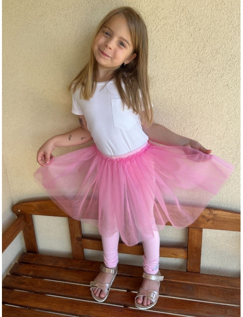 Úpletové legíny s tylovou sukňou