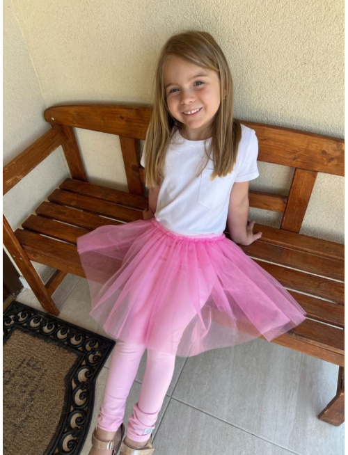 Úpletové legíny s tylovou sukňou