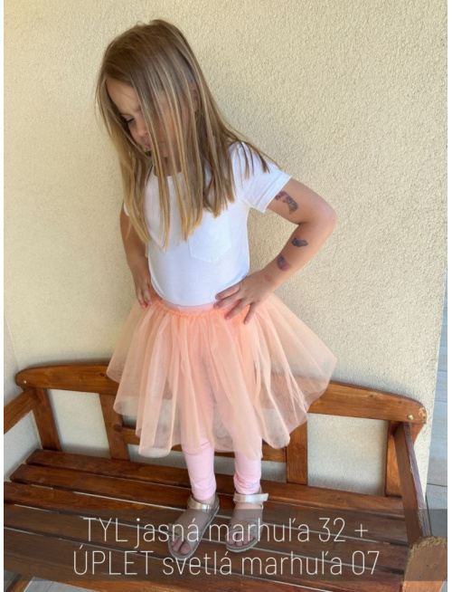 Úpletové legíny s tylovou sukňou