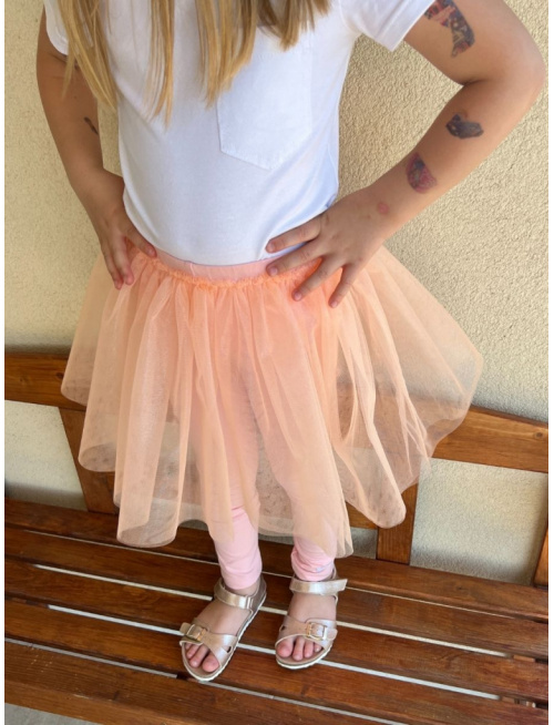 Úpletové legíny s tylovou sukňou