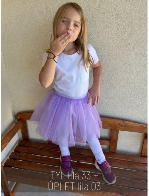 Úpletové legíny s tylovou sukňou