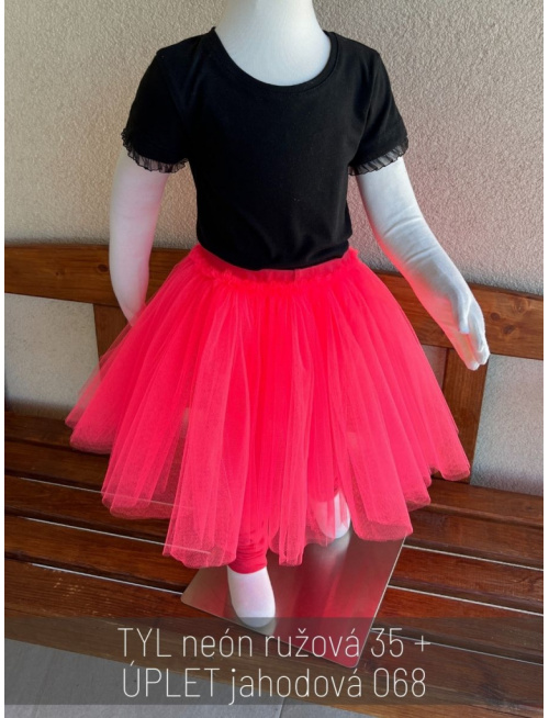 Úpletové legíny s tylovou sukňou