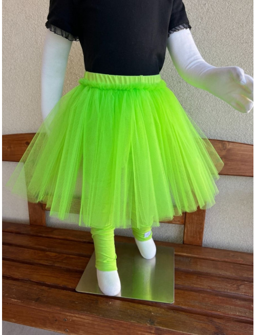 Úpletové legíny s tylovou sukňou