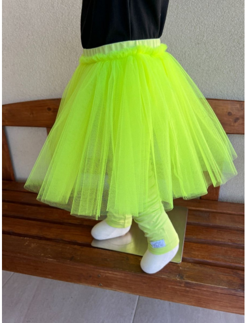 Úpletové legíny s tylovou sukňou