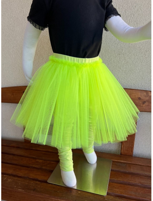 Úpletové legíny s tylovou sukňou