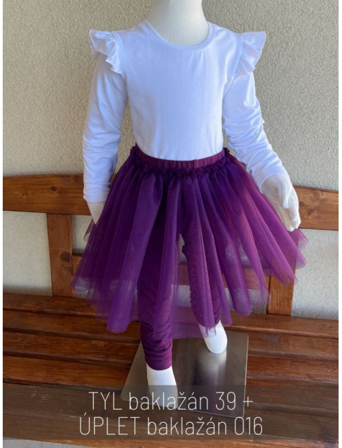 Úpletové legíny s tylovou sukňou