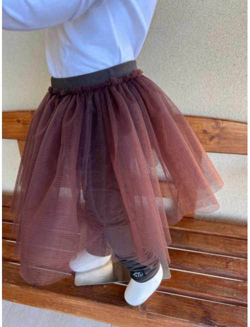 Úpletové legíny s tylovou sukňou