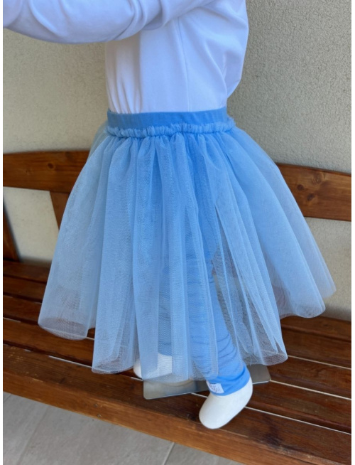 Úpletové legíny s tylovou sukňou