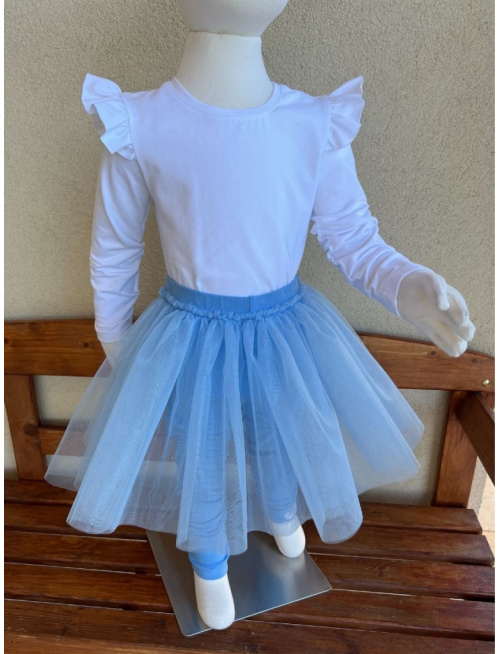 Úpletové legíny s tylovou sukňou