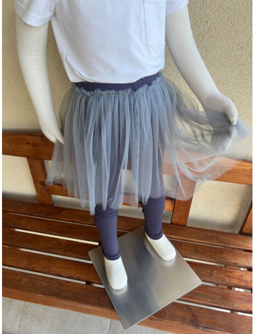 Úpletové legíny s tylovou sukňou - jemný tyl