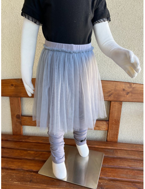 Úpletové legíny s tylovou sukňou - jemný tyl