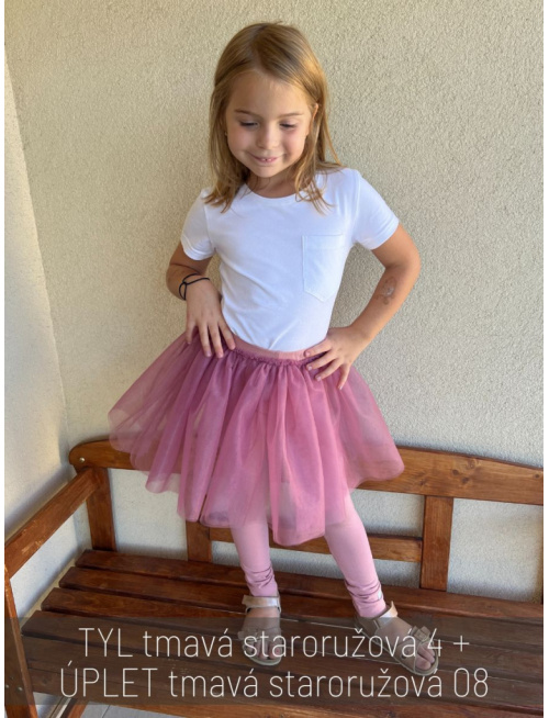 Úpletové legíny s tylovou sukňou