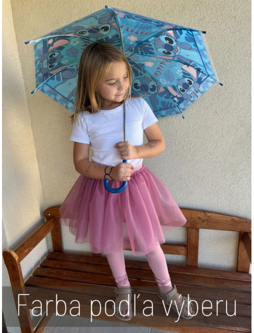 Úpletové legíny s tylovou sukňou