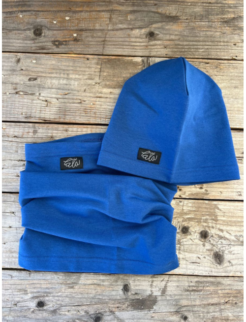 Šmolko čiapka + tunel (jednofarebný set) - kráľovská modrá