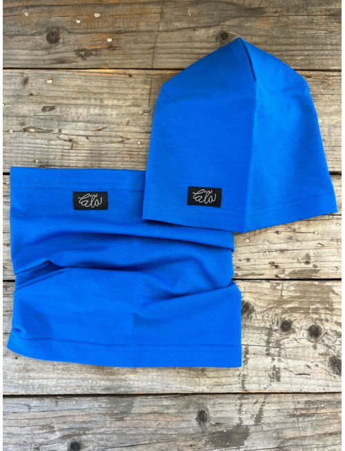 Šmolko čiapka + tunel (jednofarebný set) - kobaltová