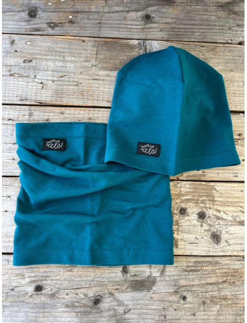 Šmolko čiapka + tunel (jednofarebný set) - smaragd