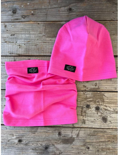 Šmolko čiapka + tunel (jednofarebný set) - malinová