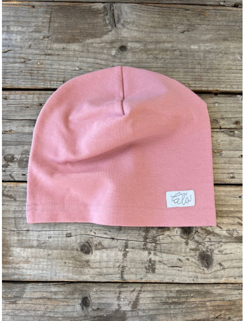 Šmolko čiapka + tunel (jednofarebný set) - tmavá staroružová