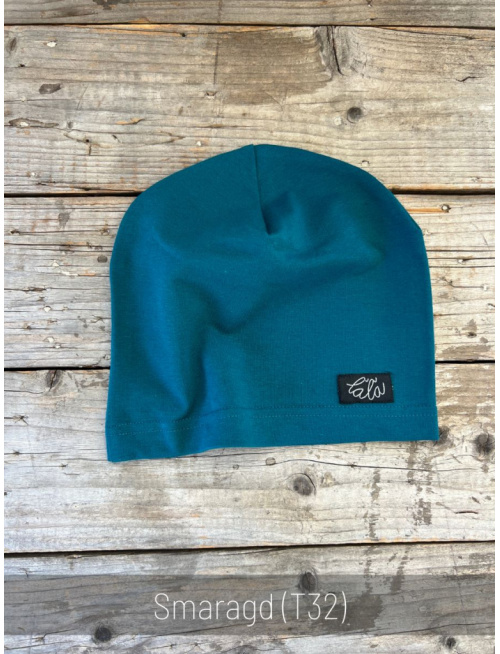 Tepláková šmolko čiapka - jednofarebná - jednovrstvová