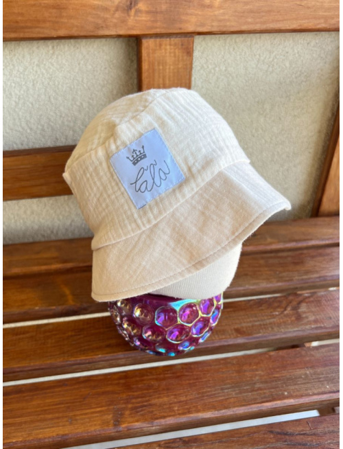 Klobúk Panáčik - gázovina/mušelín - jednovrstvový - maslová - POSLEDNÝ KUS