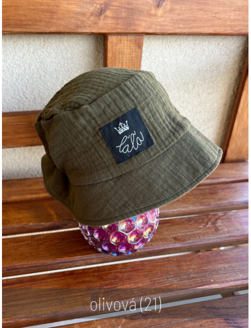 Klobúk Panáčik - gázovina/mušelín - jednovrstvový - jednofarebný