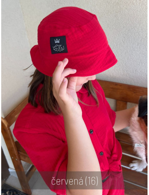 Klobúk Panáčik - gázovina/mušelín - jednovrstvový - jednofarebný