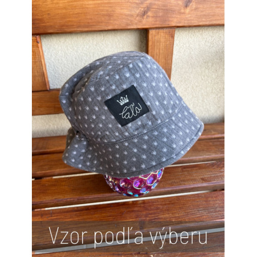 Klobúk Panáčik - gázovina/mušelín - jednovrstvový - vzorovaný