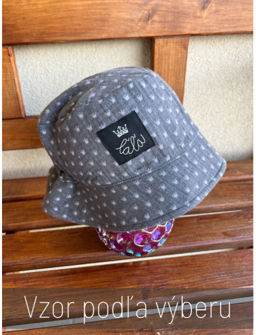 Klobúk Panáčik - gázovina/mušelín - jednovrstvový - vzorovaný